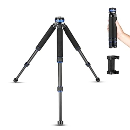 koolehaoda Mini-Stativ, Reise-Stativ, tragbar, mit 1/4 und 3/8 Schraubbefestigung und ausziehbarem Bein-Design, maximale Traglast 10 kg, für DSLR-Kamera, Videorecorder, Handy (MT-03) - 1