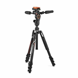 Manfrotto Befree 3-Way Live Advanced Kamera Stativ für Sony Alpha Kameras, Alu-Reisestativ, Hebelverriegelung, inkl. 3-Wege-Fluid-Kopf, Foto- und Videostativ - Traglast bis zu 6 kg, inkl. Tragetasche - 1