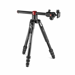 Manfrotto Befree GT XPRO Aluminium: Stativ mit Kugelkopf 496, M-Lock-System, 90-Grad-Säule, 200PL-PRO-Platte, für DSLR- oder CSC-Kamera mit langem Objektiv, Makrofotografie, Aluminium, MKBFRA4GTXP-BH - 1