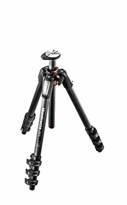 Manfrotto Carbon Stativ mit 4 Segmenten, Kamerastativ, Fotozubehör, Reisestativ für Content Creation, Professionelle Fotografie - 1