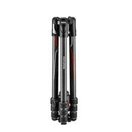 Manfrotto MKBFRTC4GTA-BH Befree GT Carbon Alpha Reisestativ Twist (Drehverschluss) mit Kugelkopf, inkl. Tasche, speziell für Sony Kameras aus Carbon (Traglast: 12kg, Packmaß: 43cm, Gewicht: 1,55kg) - 1